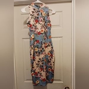 PARTYSU  M Floral Print Mini Dress